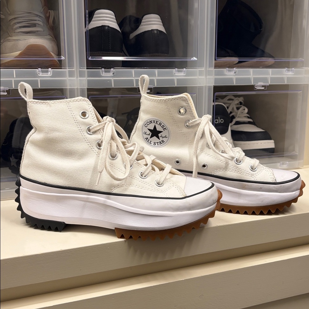 Converse Women's White High-Top Platform Sneakers